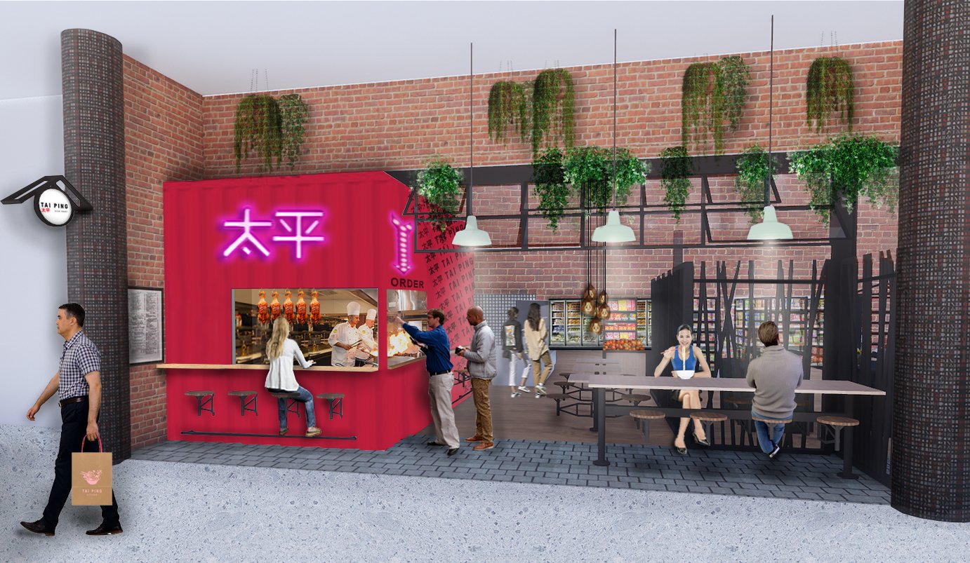 Tai Ping Kitchen Area Render Red Container